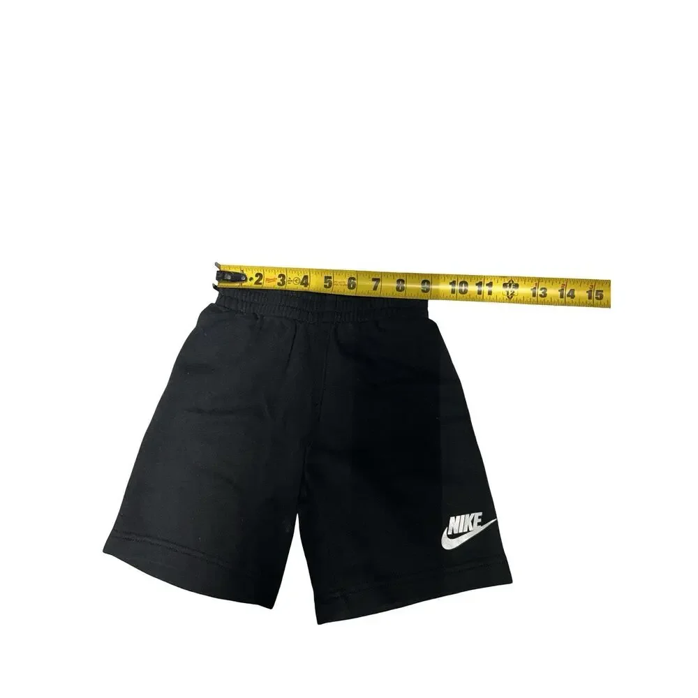Nike Kids Black Fleece Sweat Shorts Logo Athletic Size S 4-5 Yearse